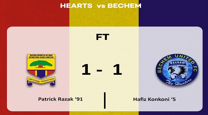 Accra Hearts of Oak vs Bechem United