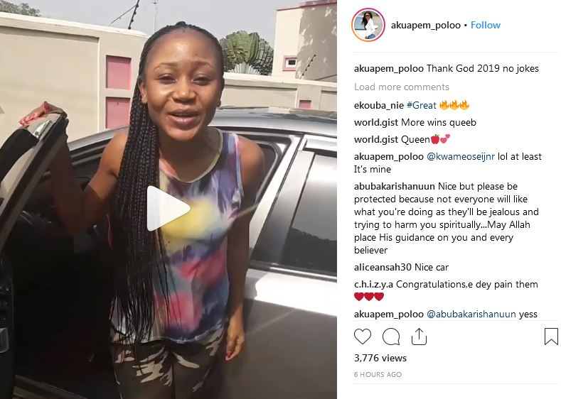 Akuapem Poloo buys a car out of her social media f00ling money [Video]